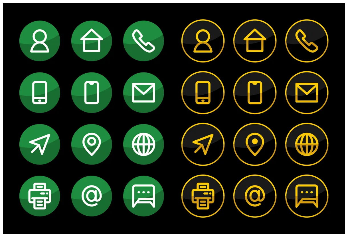 Business card icons circles gallery 22448551 png