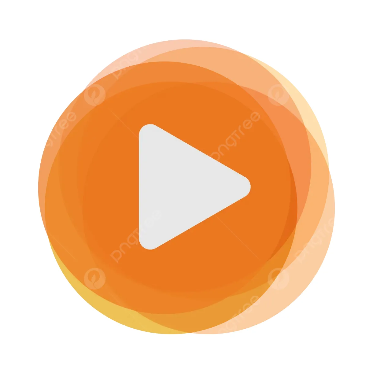 Play button icon orange vector illustration, vector illustration, play printable coloring page