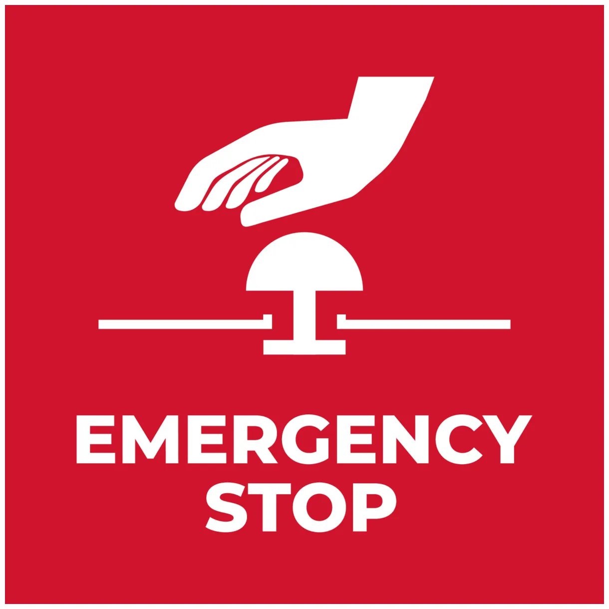 Safety sign emergency stop button. vector 19842738 vector art at vecteezy