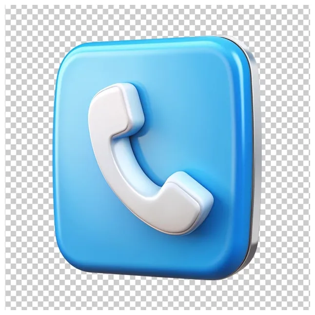 3d call icon on transparent background | Premium AI-generated PSD
