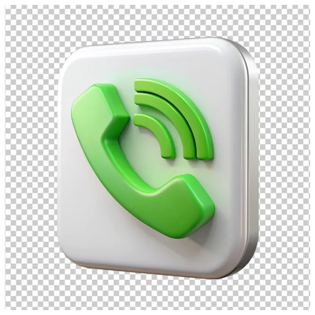 3d call icon on transparent background | Premium AI-generated PSD