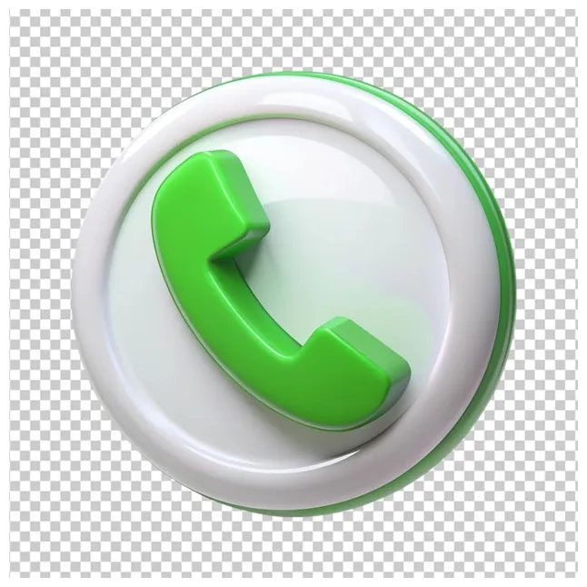 3d call icon on transparent premium ai-generated psd