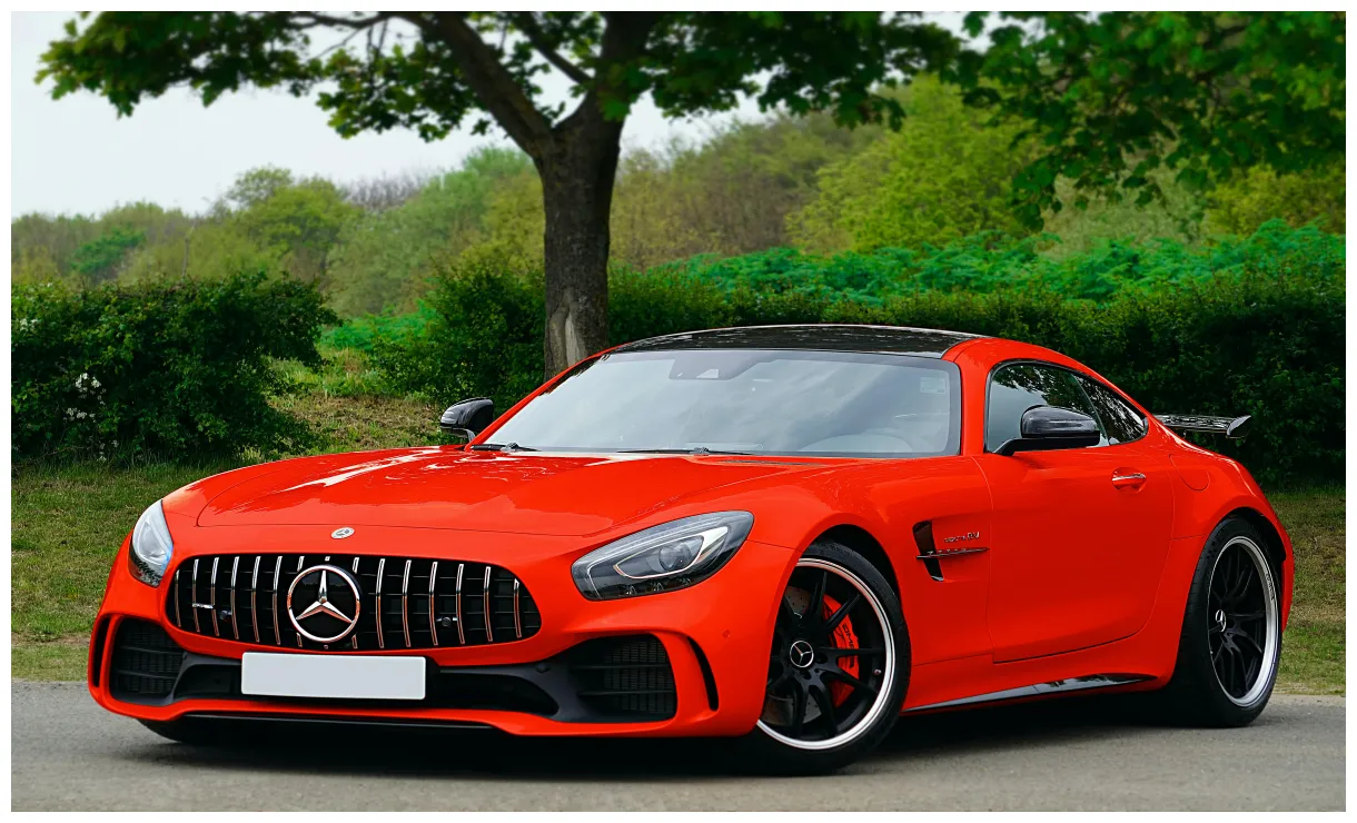 Of red car parked · free