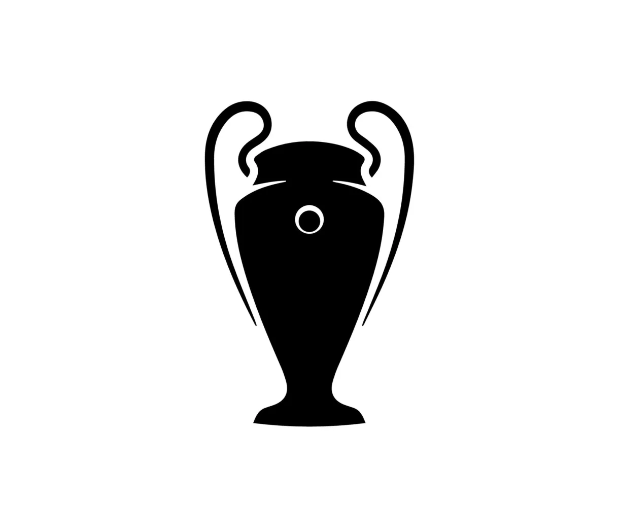 Champions League Trophy Black Symbol Logo Abstract Design Vector