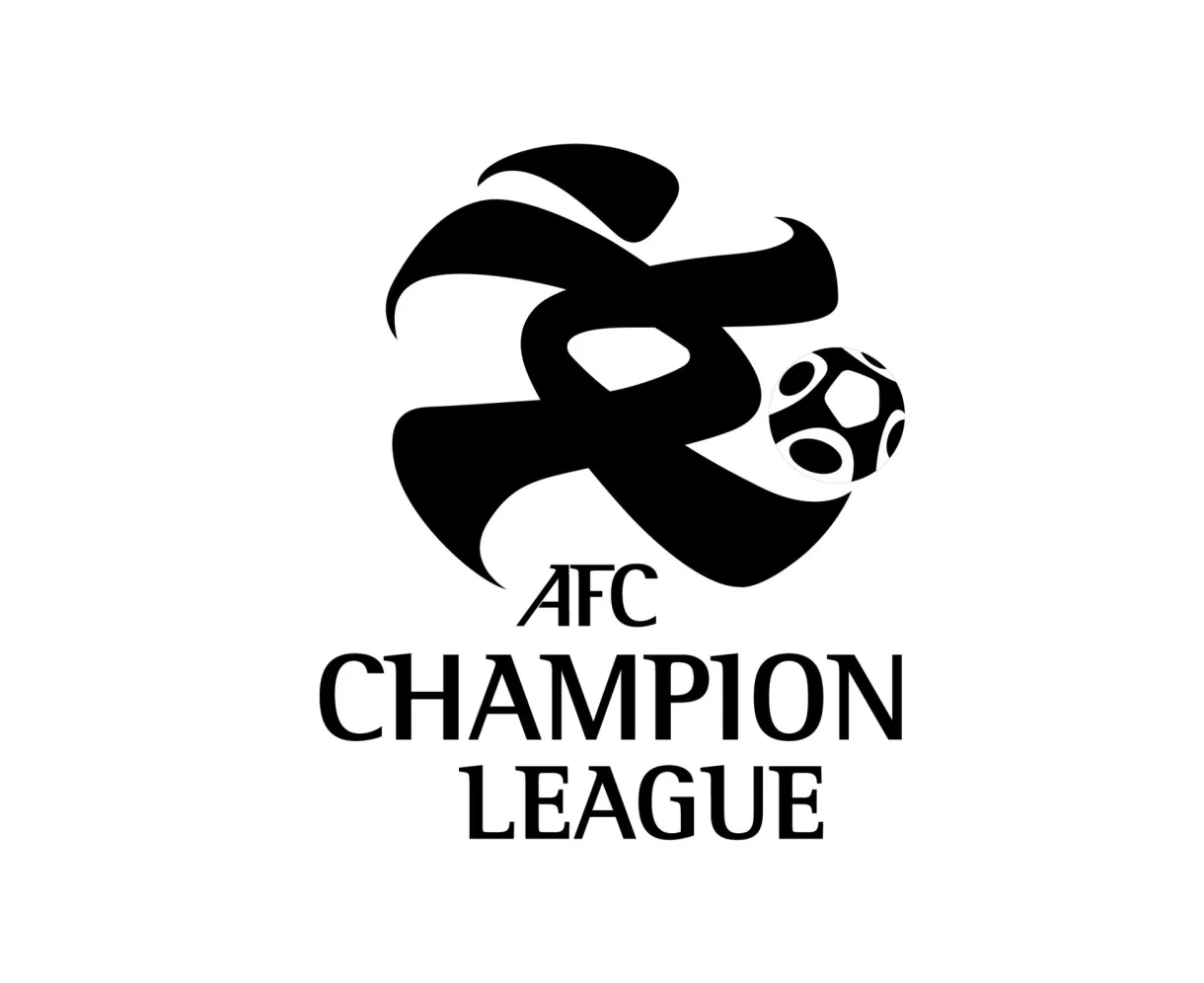 Afc Champions League Logo With Name Black Symbol Football Asian