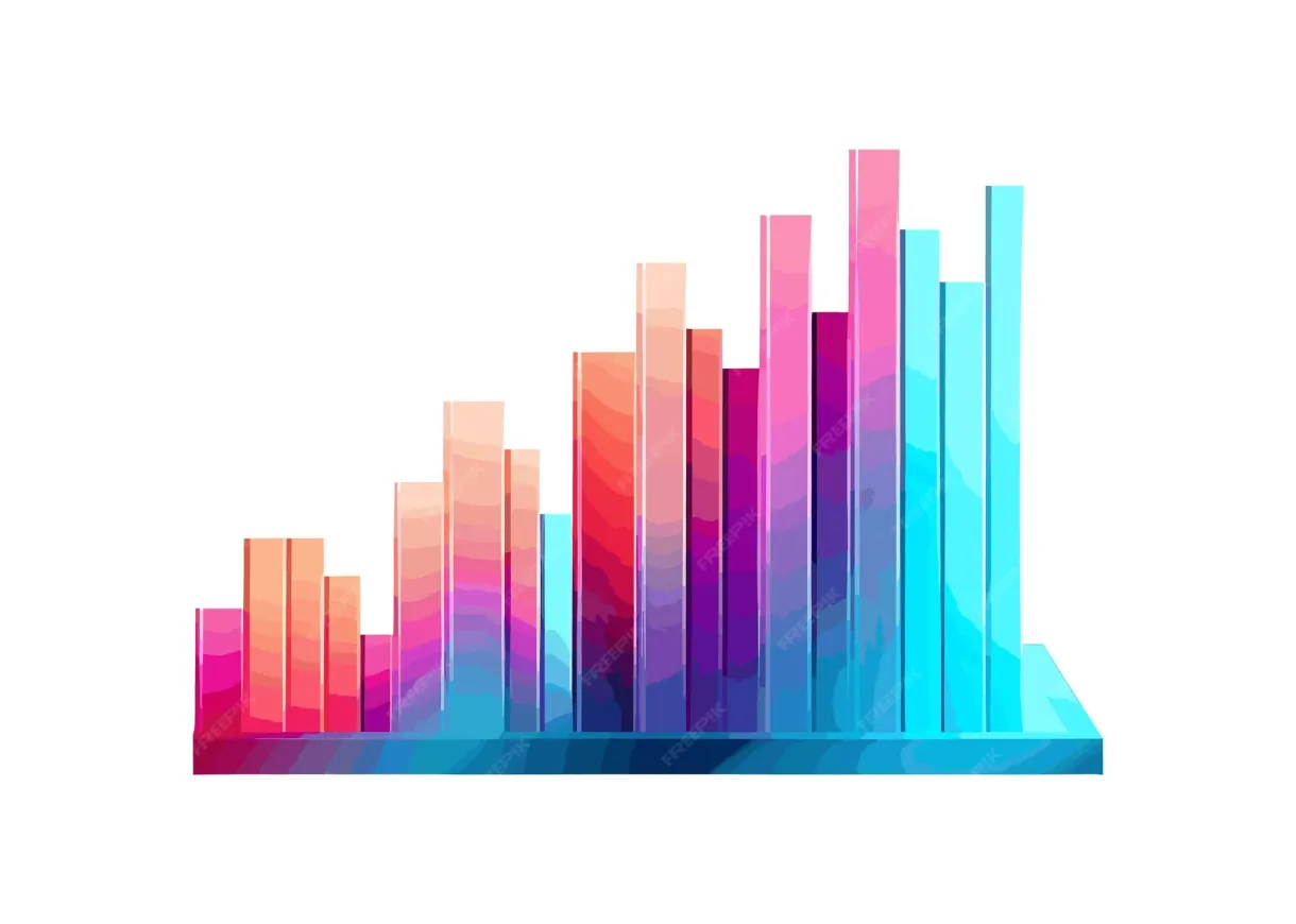 Premium vector graph bar