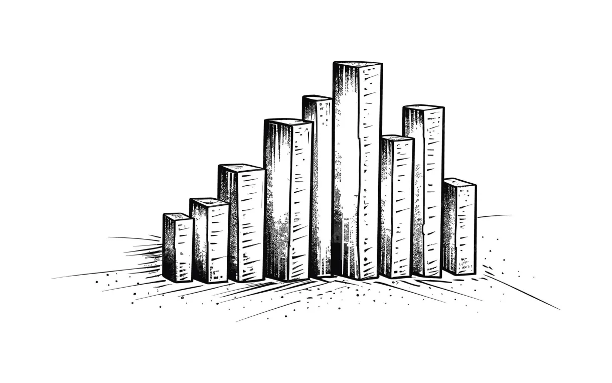 Premium vector graph bar