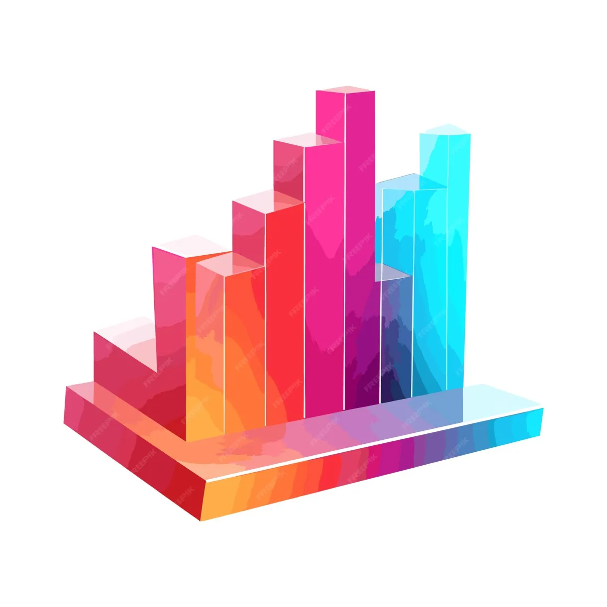 Graph bar premium ai-generated vector