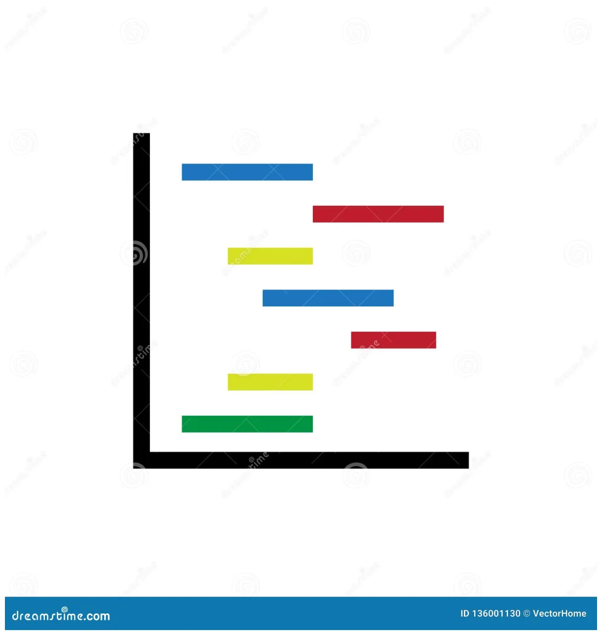 Chart gantt icon, vector illustration stock vector illustration of