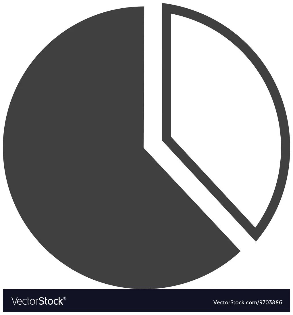 Pie chart graph icon vector