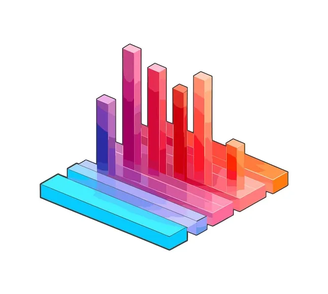 Premium vector graph bar