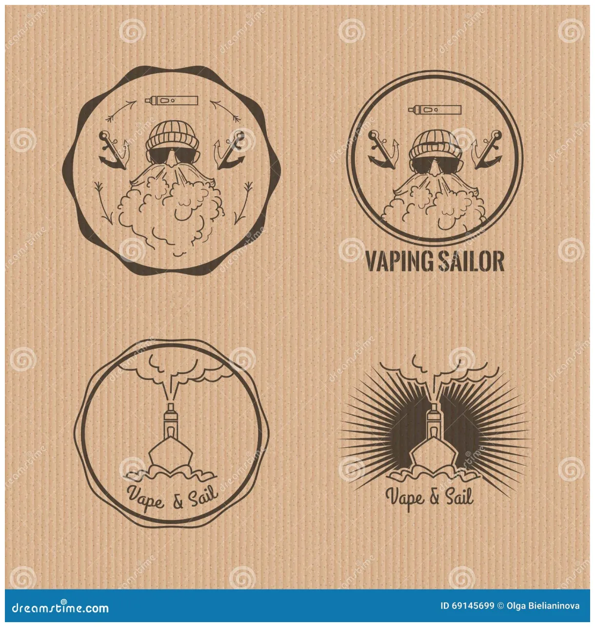 Set of vaping circle logos. stock vector illustration of glasses