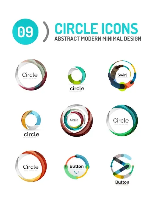 Premium vector set of various circle logos