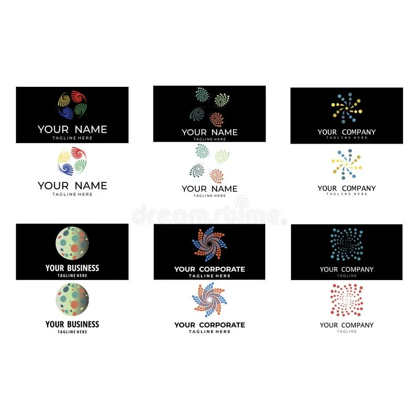 Collection of circle logos stock illustration. illustration of frame