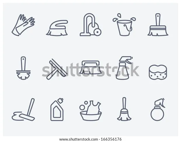 Cleaning Icons Stock Vector (Royalty Free) 166356176 | Shutterstock