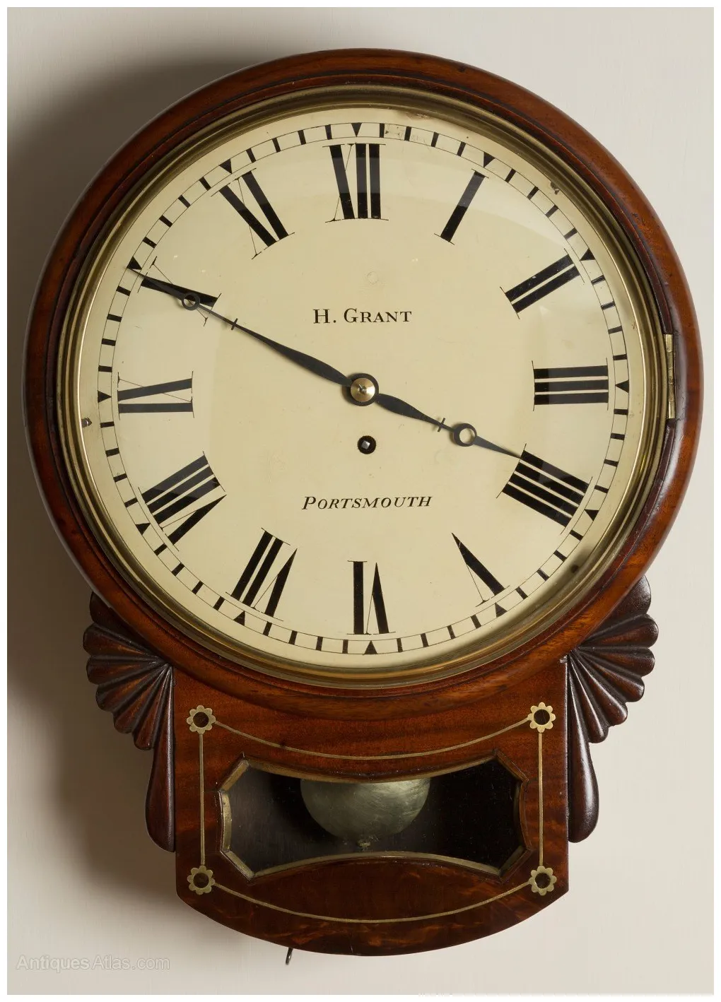 Antiques atlas regency convex dial wall clock