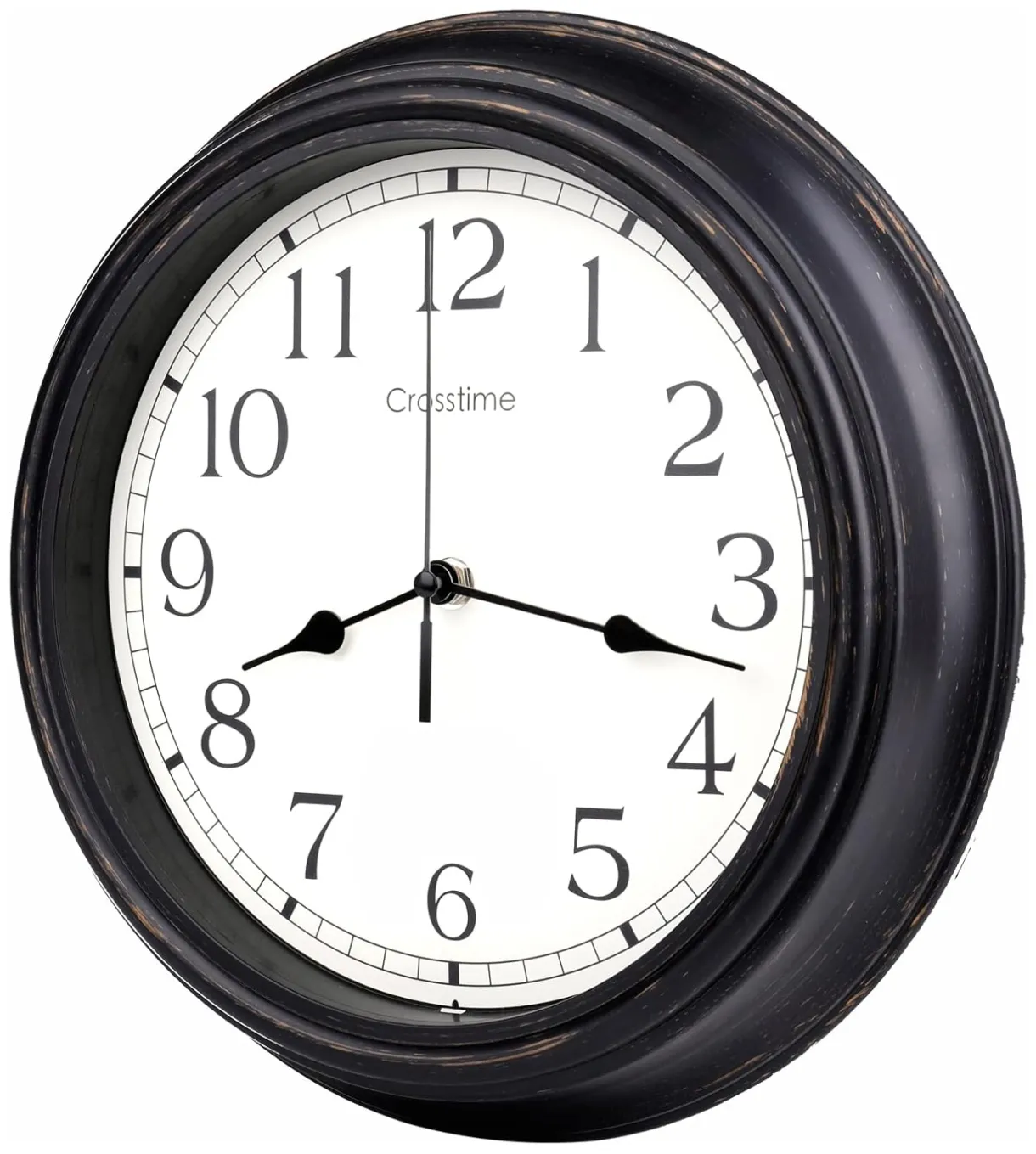 Crosstime bronze retro wall clock classic 12 inch silent non-ticking