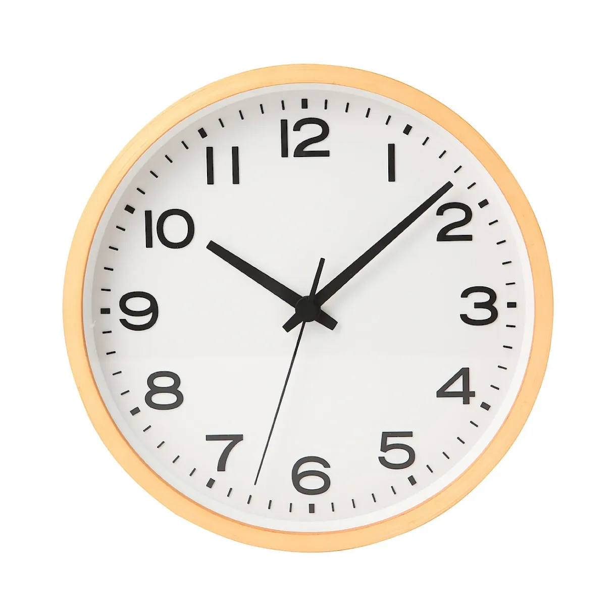 Analog clock / l wall clock / beech / natural muji