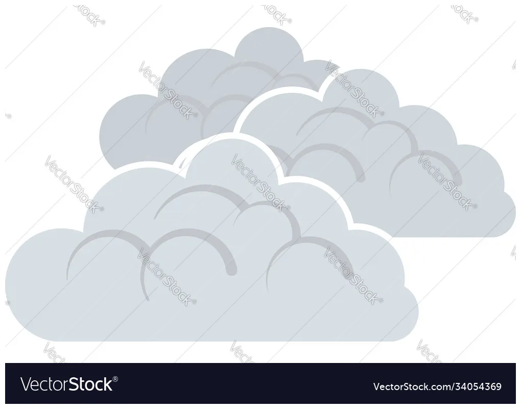 Cloudy icon vector vectorstock