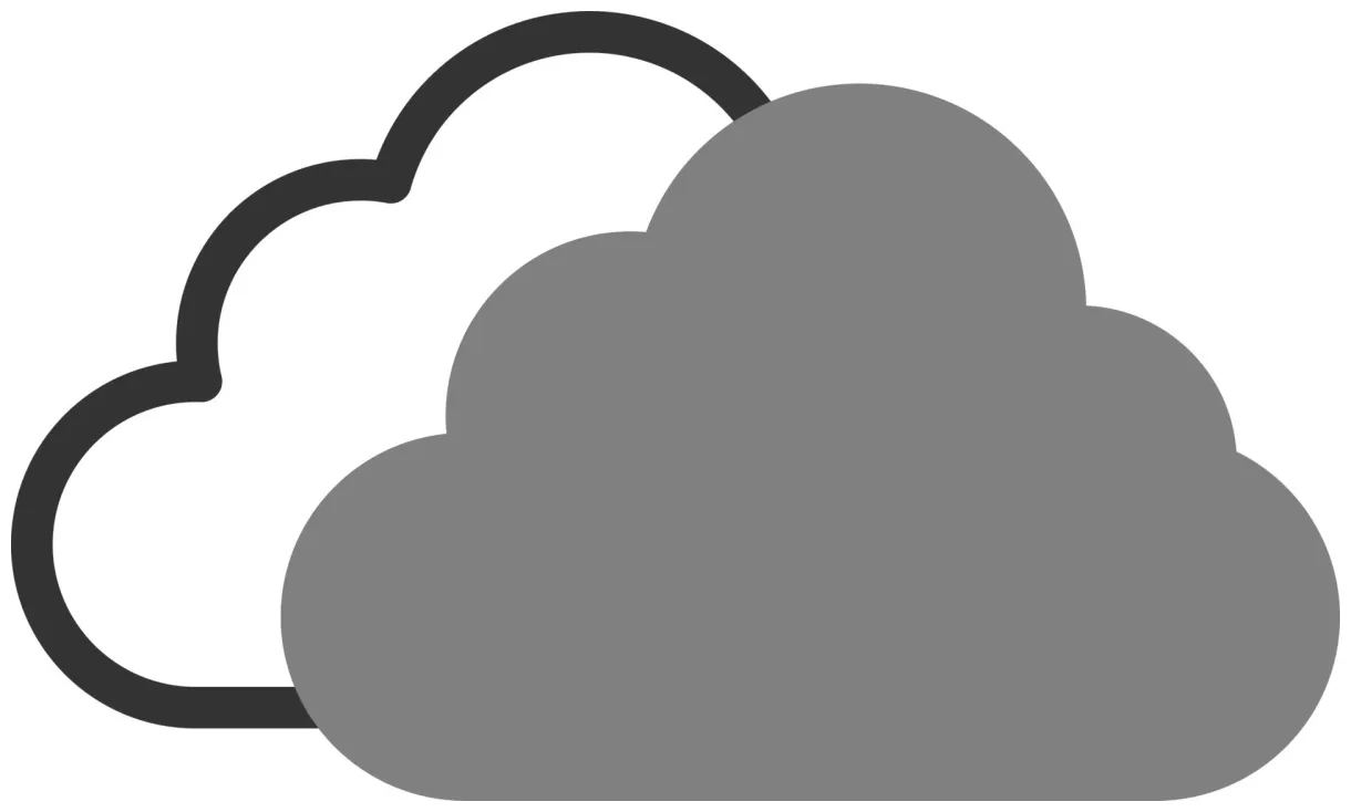 Cloudy vector icon 20000032 vector art at vecteezy