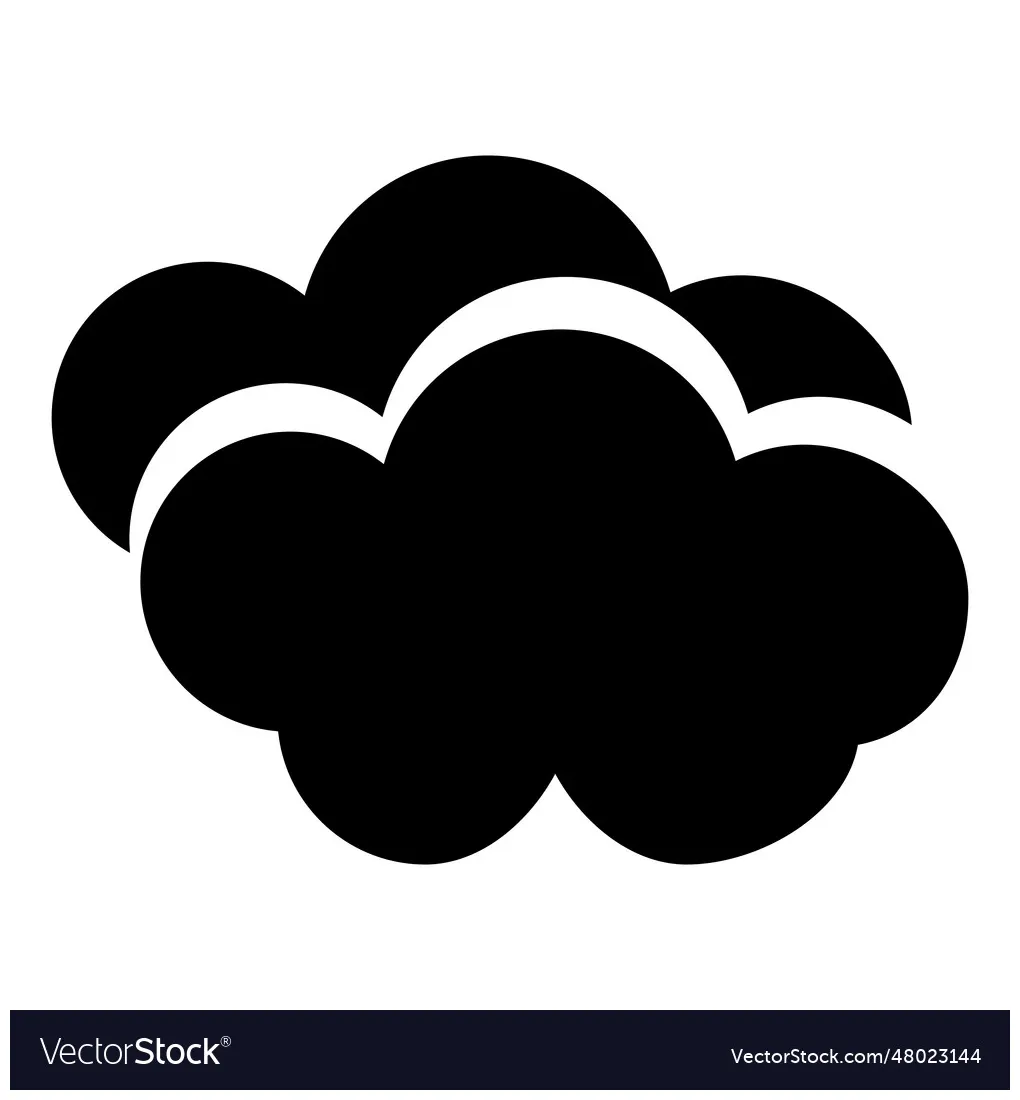 Cloudy icon vector vectorstock