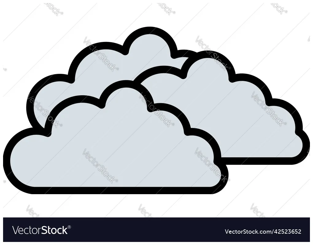 Cloudy icon vector vectorstock