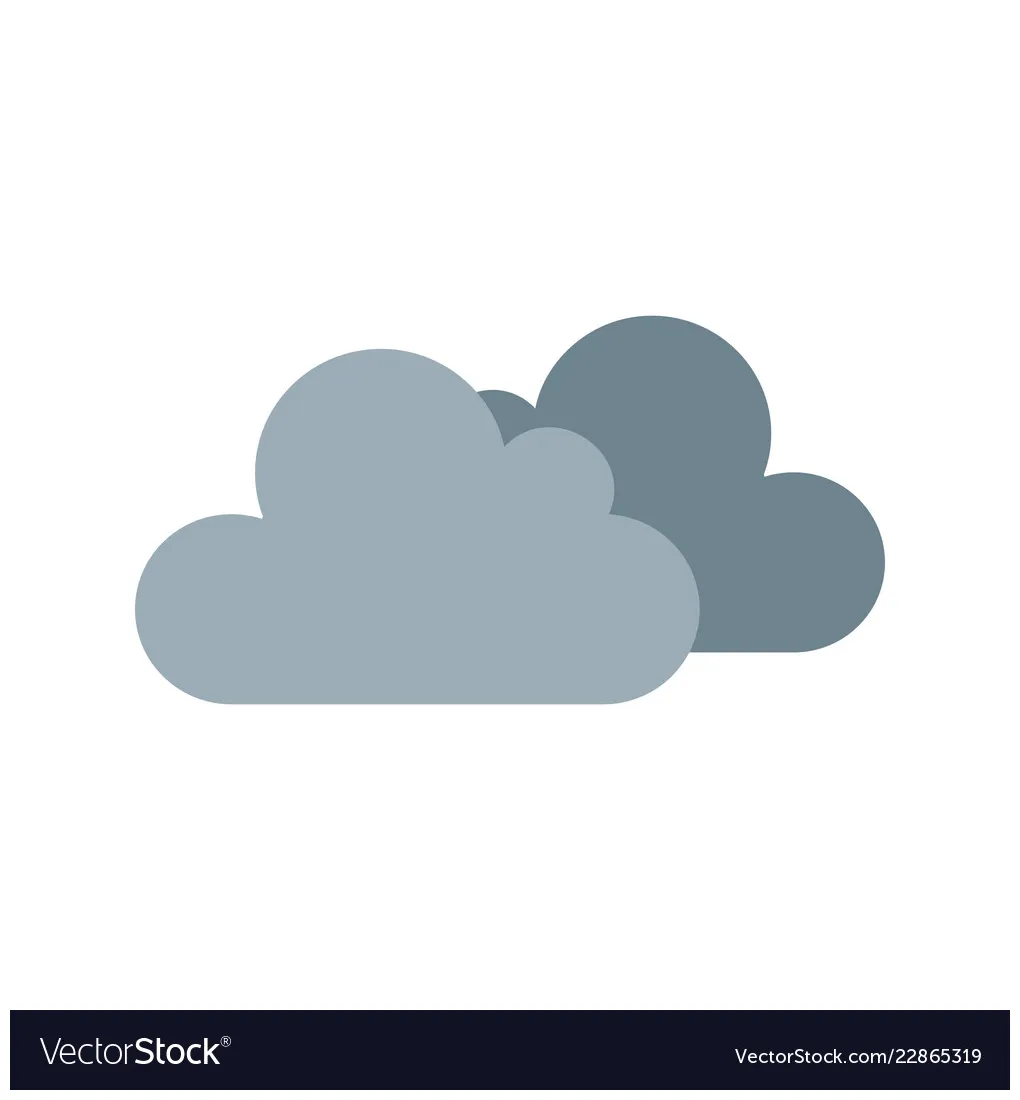 Cloudy icon vector vectorstock