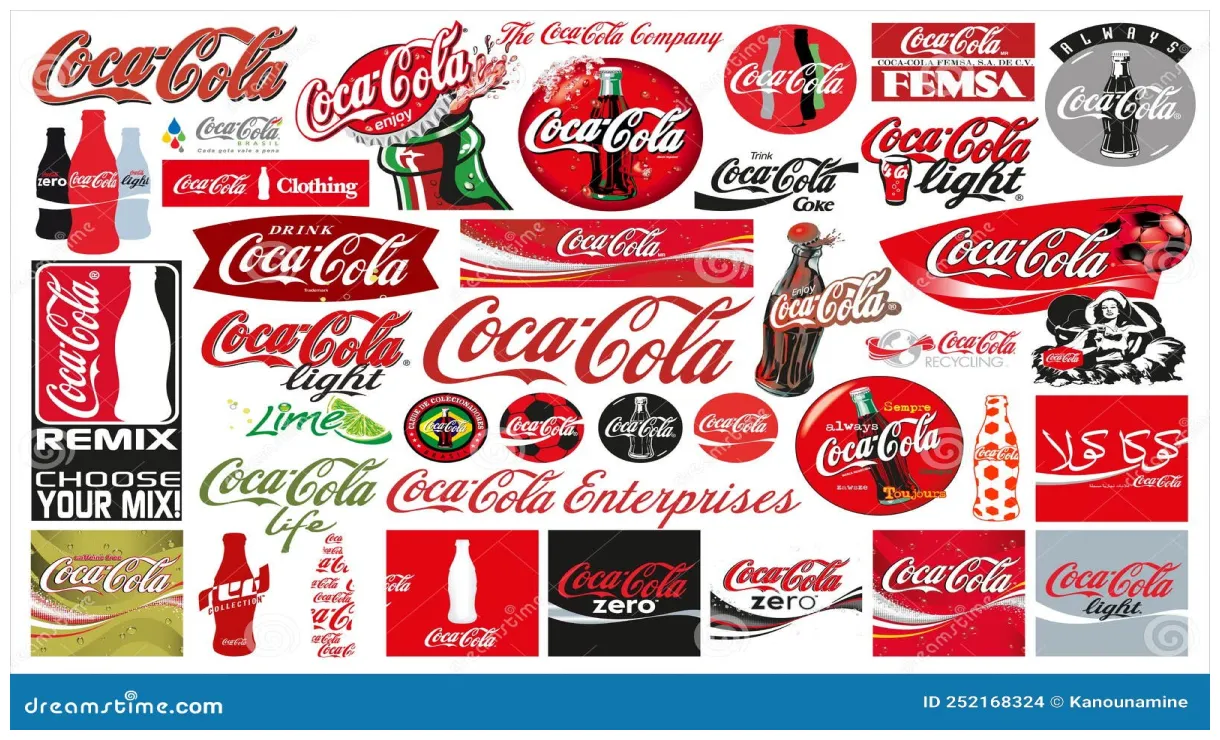 Coca cola logo editorial cartoondealer #208075238