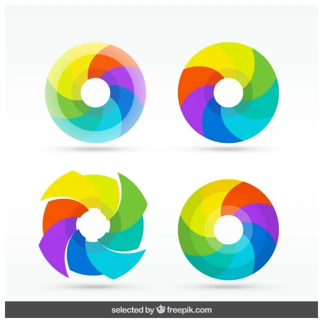 Free vector colorful logos collection