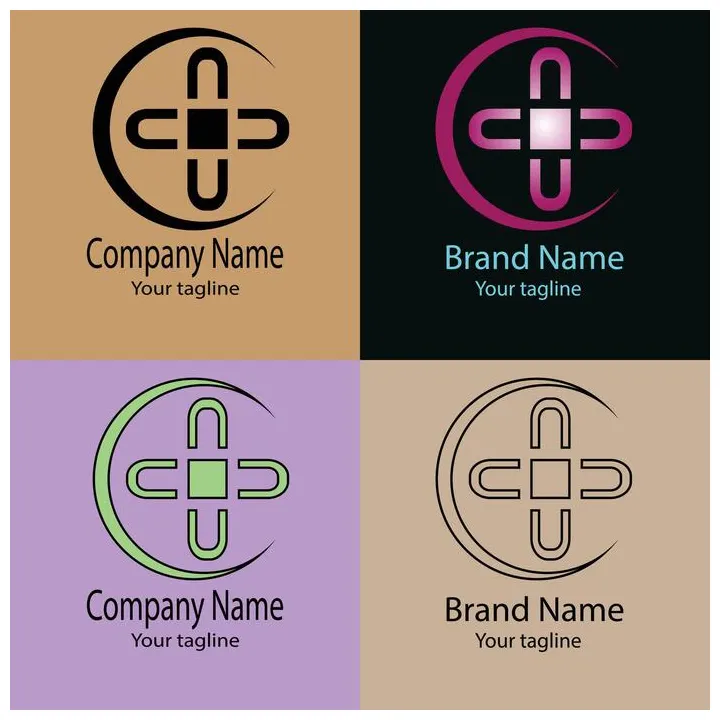 4 color logo vector art, icons, and graphics for