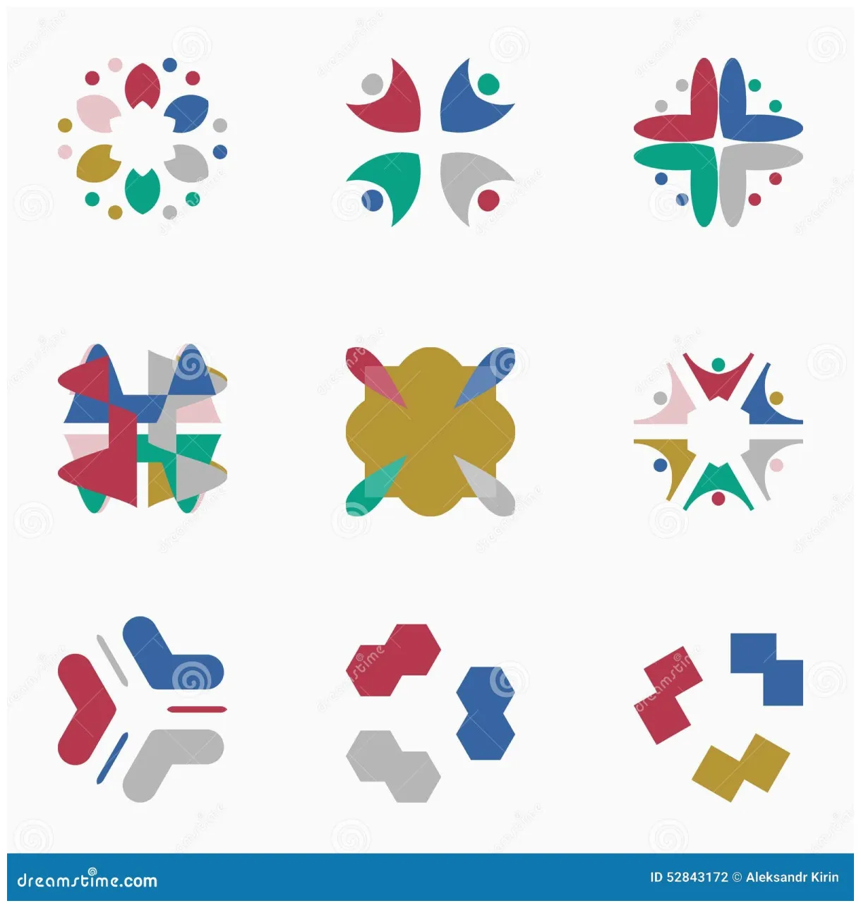 Color logos stock vector. illustration of contemporary 52843172