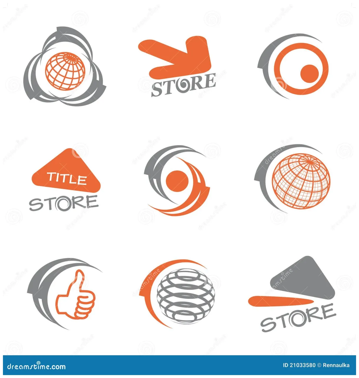 Vector set of color logos stock vector. illustration of curve 21033580