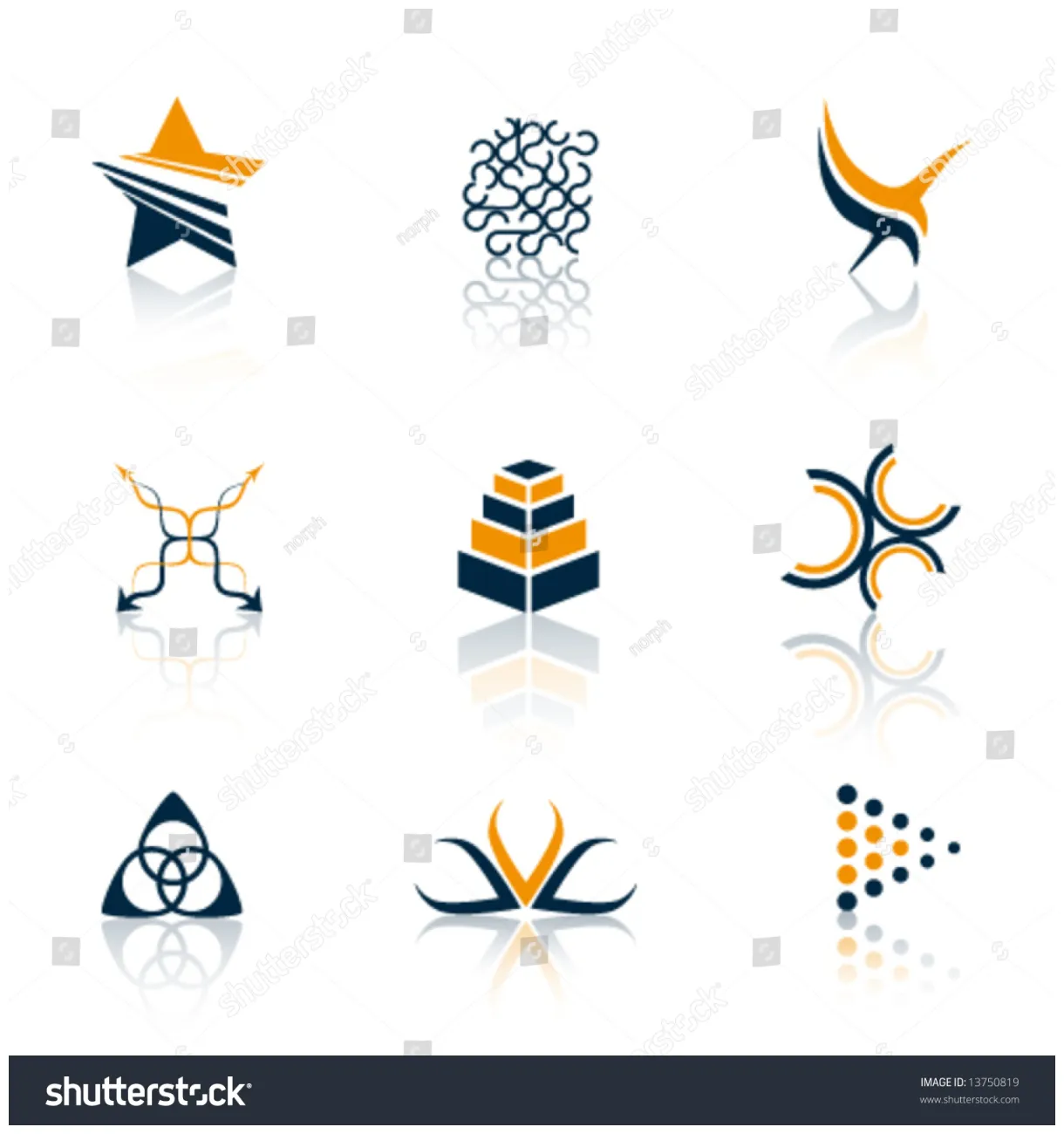 Colorful vector logos stock vector 13750819 shutterstock