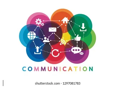 Vector illustration communication concept word communication stock