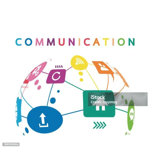 Vector illustration of a communication concept the word communication