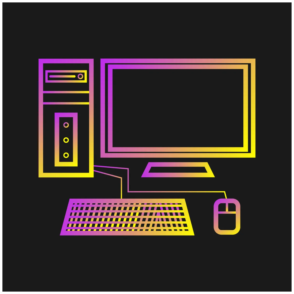 Computer vector icon 23693934 vector art at vecteezy printable coloring page