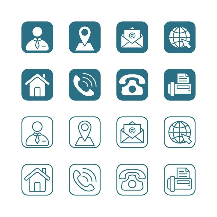 Square vector art, icons, and graphics for