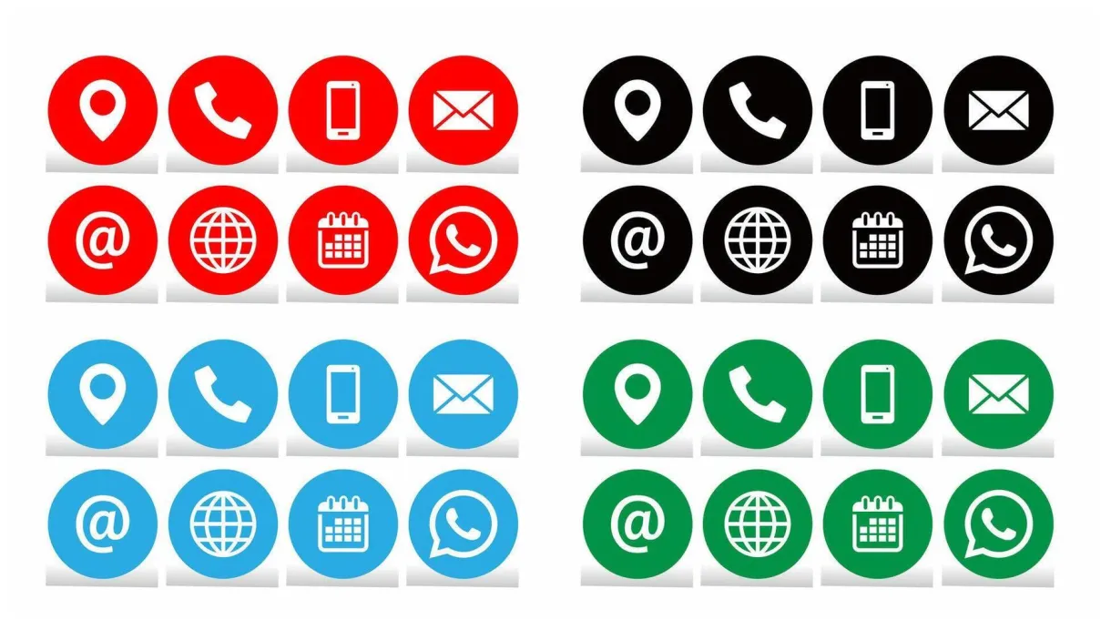 Flat contact design 48776292 vector art at vecteezy