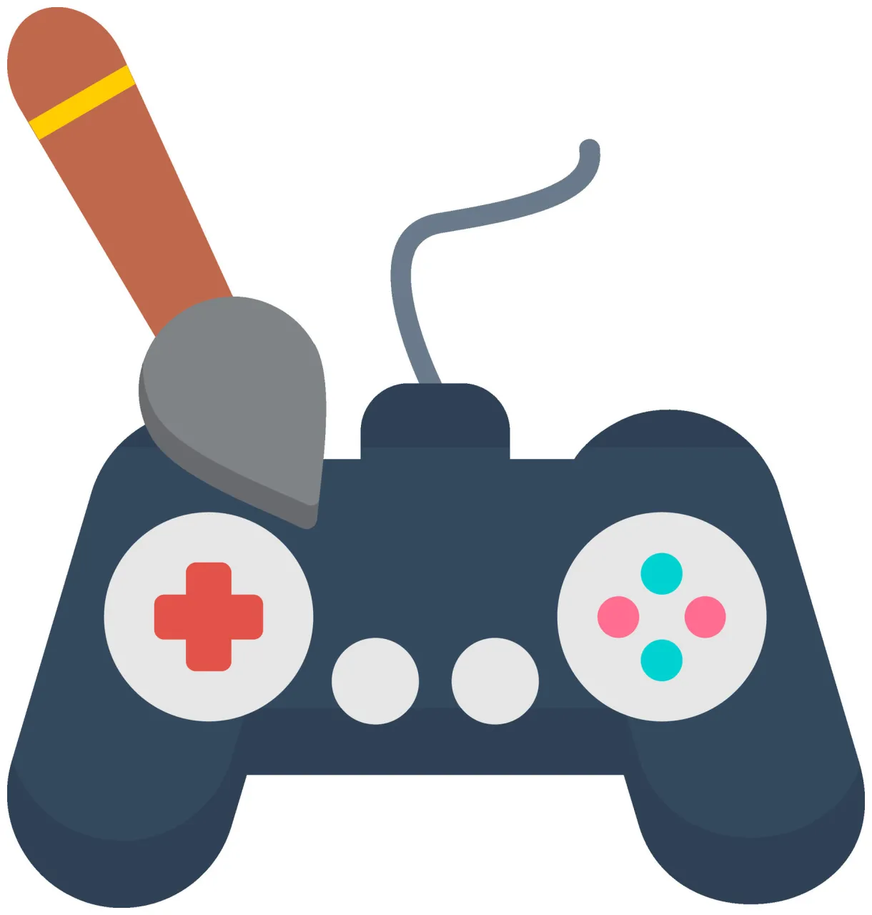 Controller Flat Icon 43308409 Vector Art at Vecteezy