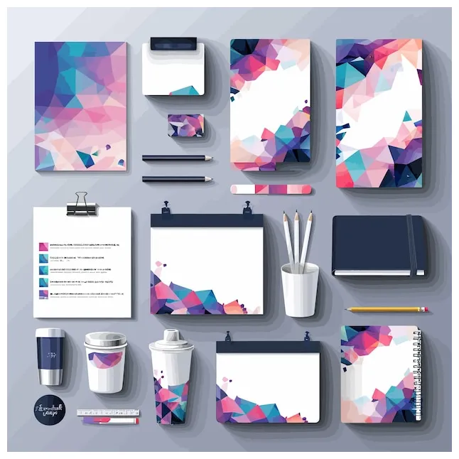 Corporate identity template premium ai-generated vector