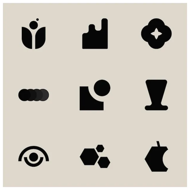 Premium vector set of icons for corporate identity. vector logos