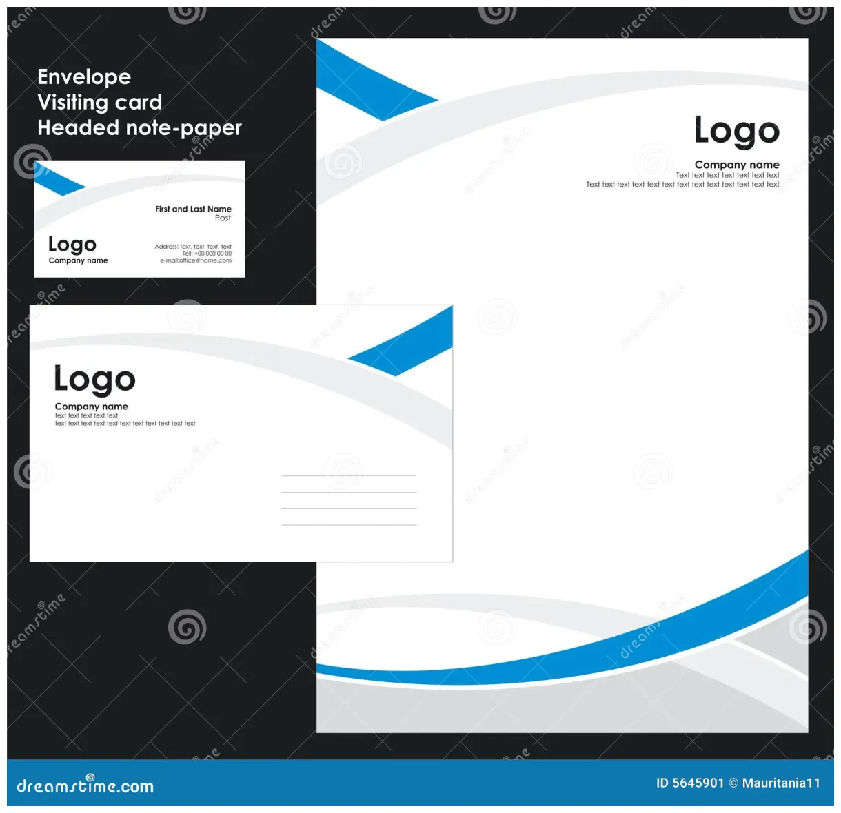 Corporate identity template vector stock vector illustration of