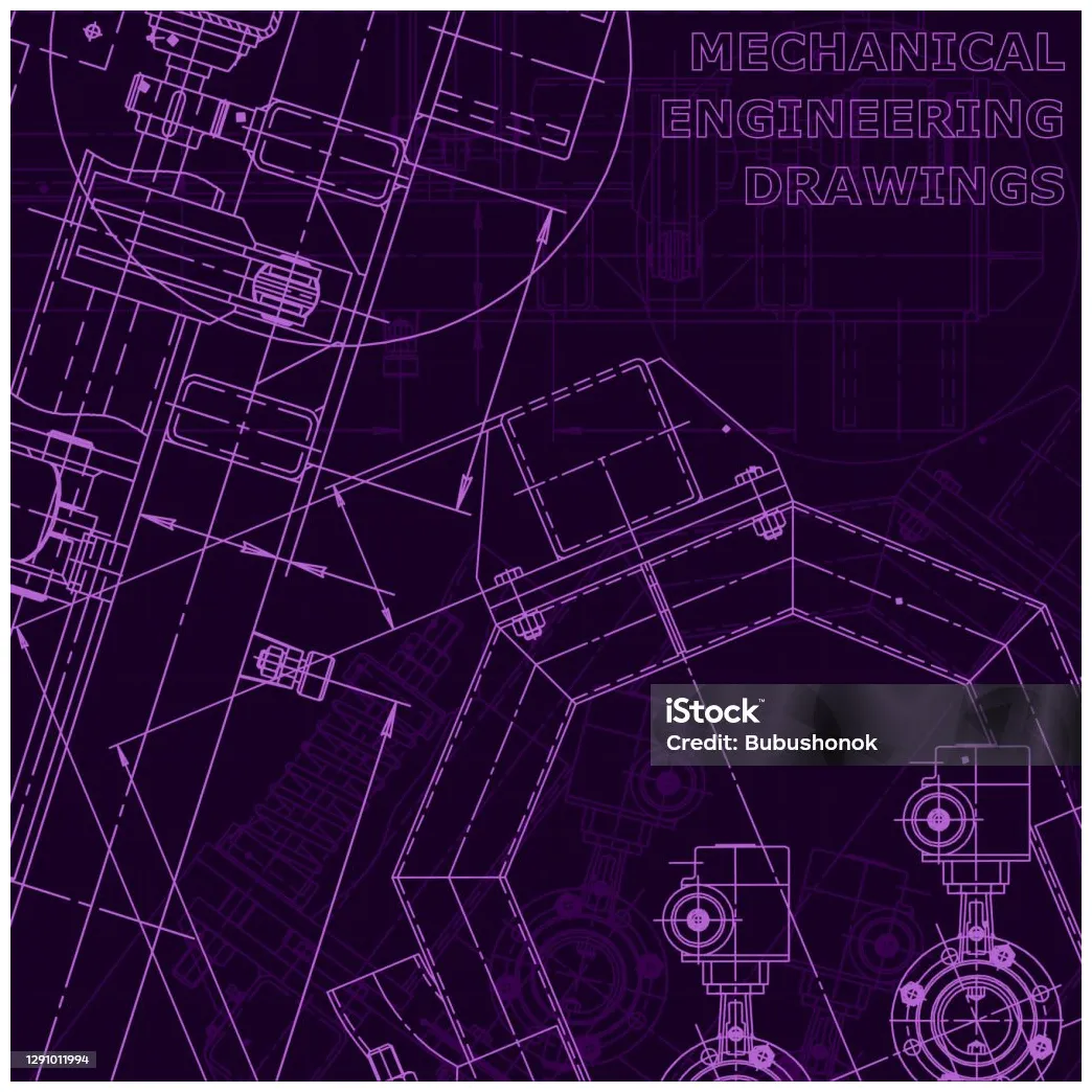 Blueprint engineering illustration stock