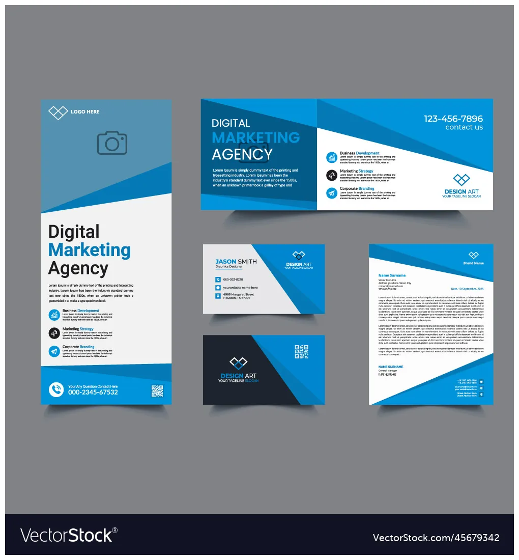 Corporate identity design template vector