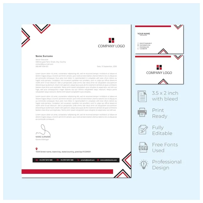 Premium vector vector corporate identity template