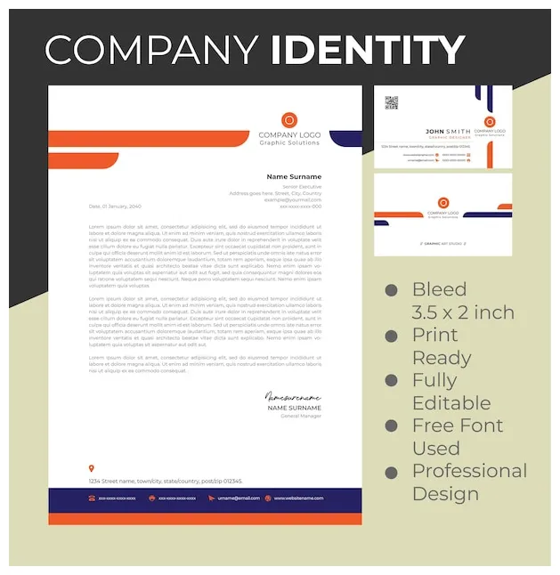 Premium vector company template design