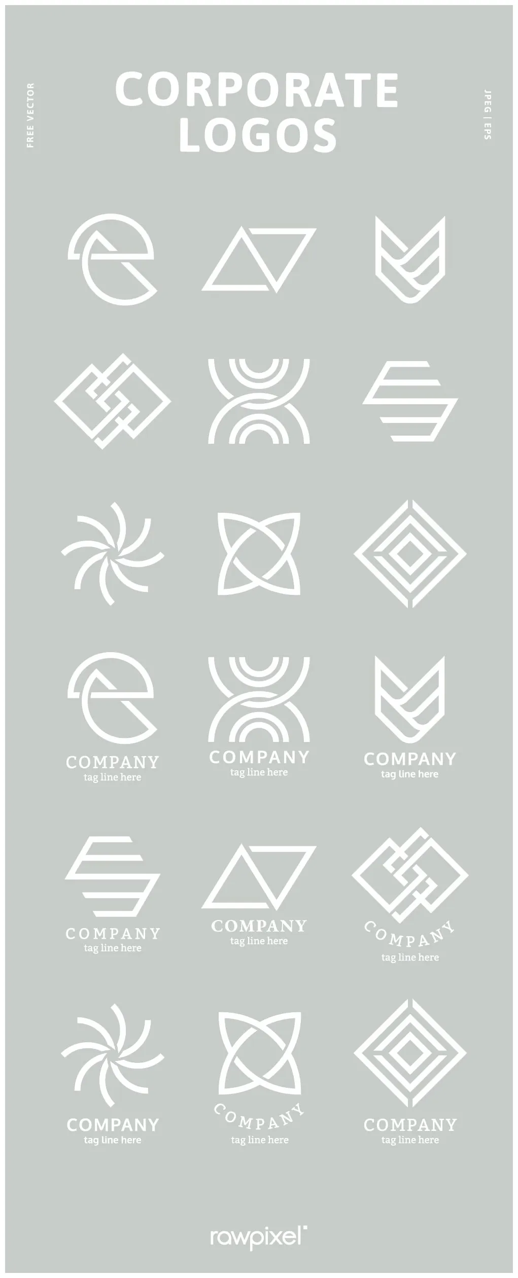 Free corporate logos vectors geometric logo, modern logo, company