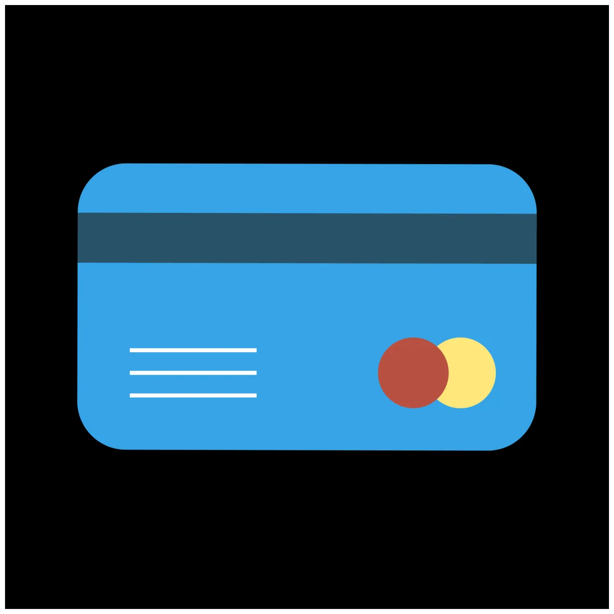 Credit card vector flat icon. online payment. credit debit card cash