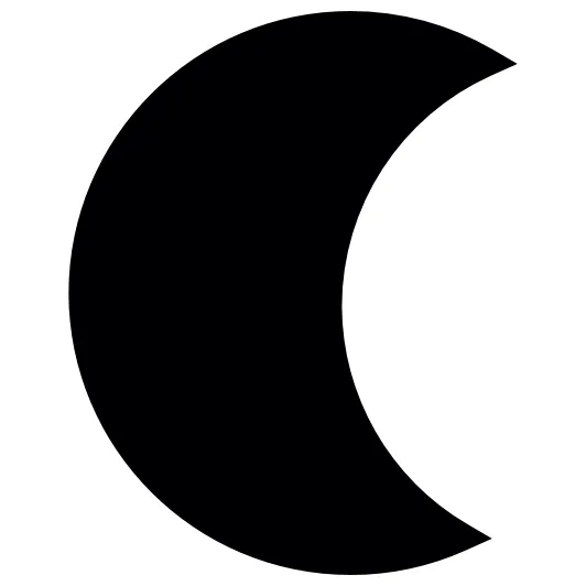 Crescent moon icon