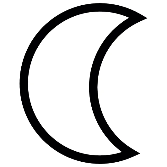 Crescent moon icon